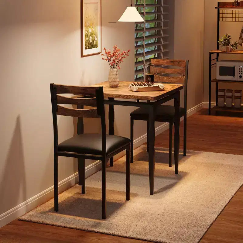 Ensemble de salle à manger pour 2, pieds de table en spirale, assise ergonomique confortable, ensemble table de bar, pour petits espaces, cuisine, appartement