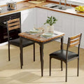 Dining Table Set for 2, Spiral Table Legs, Ergonomic Comfortable Seating, Bar Table Set, for Small Spaces, Kitchen, Apartment