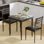 Ensemble de salle à manger pour 2, pieds de table en spirale, assise ergonomique confortable, ensemble table de bar, pour petits espaces, cuisine, appartement