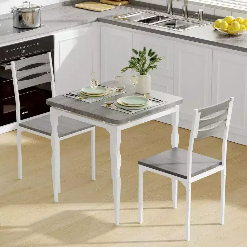 Ensemble de salle à manger pour 2, pieds de table en spirale, assise ergonomique confortable, ensemble table de bar, pour petits espaces, cuisine, appartement
