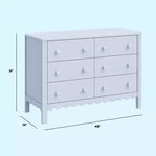 Commode 6 tiroirs daVinci Sammy Scallop