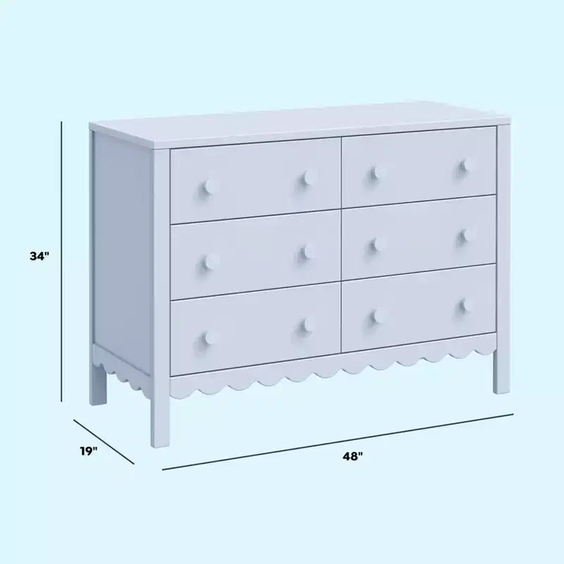 Commode 6 tiroirs daVinci Sammy Scallop