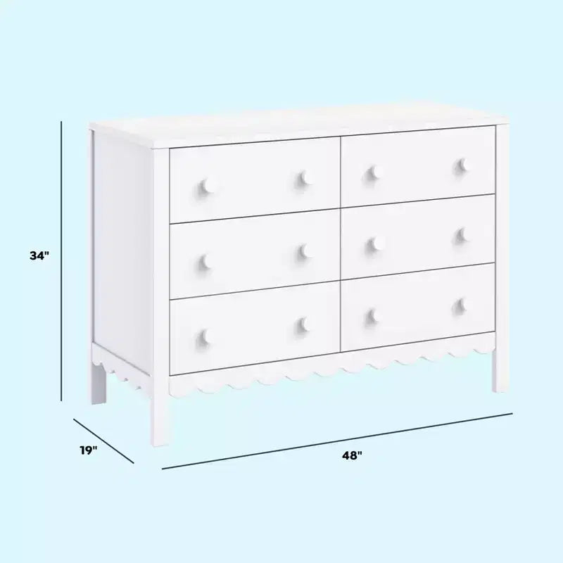Commode 6 tiroirs daVinci Sammy Scallop