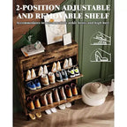 Shoe Storage Cabinet with Dual Flip Drawers, Space-Saving Shoe Organizer for Entryway, Hallway, or Mudroom