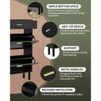 Shoe Storage Cabinet with Dual Flip Drawers, Space-Saving Shoe Organizer for Entryway, Hallway, or Mudroom