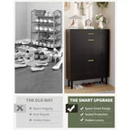 Shoe Storage Cabinet with Dual Flip Drawers, Space-Saving Shoe Organizer for Entryway, Hallway, or Mudroom
