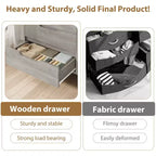 Commode Garvee 8 tiroirs pour chambre à coucher, commode de 140 cm de large, tiroirs horizontaux indépendants avec rangement, commode de rangement en bois pour chambre à coucher