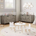 COZONY Coffre de rangement 39" avec roulettes, Banc de rangement moderne en bois, Capacité de 350 lb, Entrée, Chambre, Salon, Gris