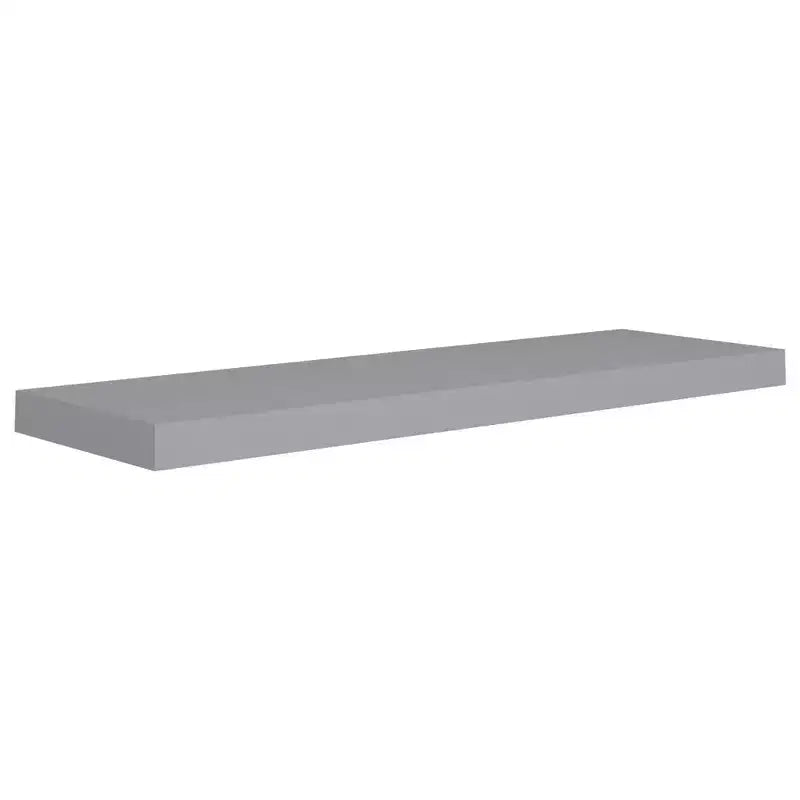 Wall Shelf Set of 2 Grey Honeycomb MDF, Metal 2 pieces, Medium