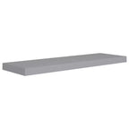 Wall Shelf Set of 2 Grey Honeycomb MDF, Metal 2 pieces, Medium