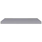 Wall Shelf Set of 2 Grey Honeycomb MDF, Metal 2 pieces, Medium