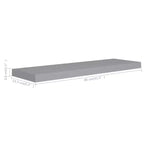 Wall Shelf Set of 2 Grey Honeycomb MDF, Metal 2 pieces, Medium