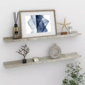 Wall Shelf Set of 2 Concrete Gray MDF 31.5 x 3.5 x 1.2 in