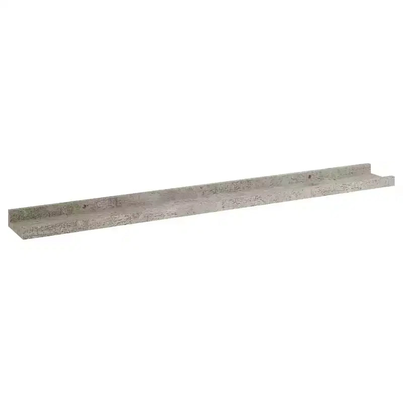 Lot de 2 étagères murales en MDF gris béton 80 x 9 x 3 cm