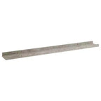 Lot de 2 étagères murales en MDF gris béton 80 x 9 x 3 cm