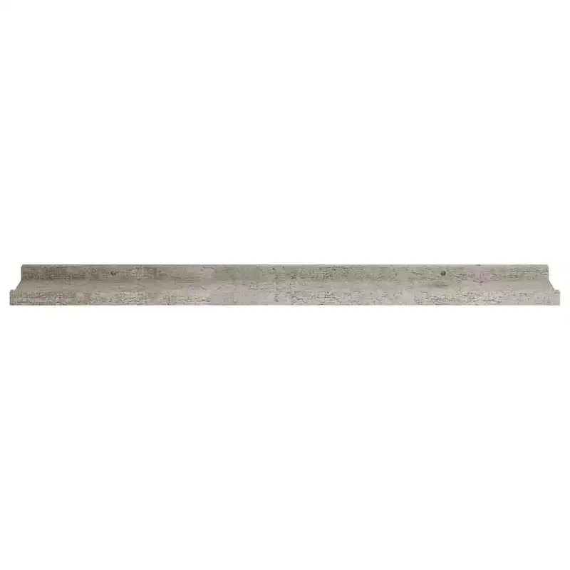 Lot de 2 étagères murales en MDF gris béton 80 x 9 x 3 cm