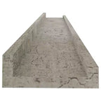 Lot de 2 étagères murales en MDF gris béton 80 x 9 x 3 cm
