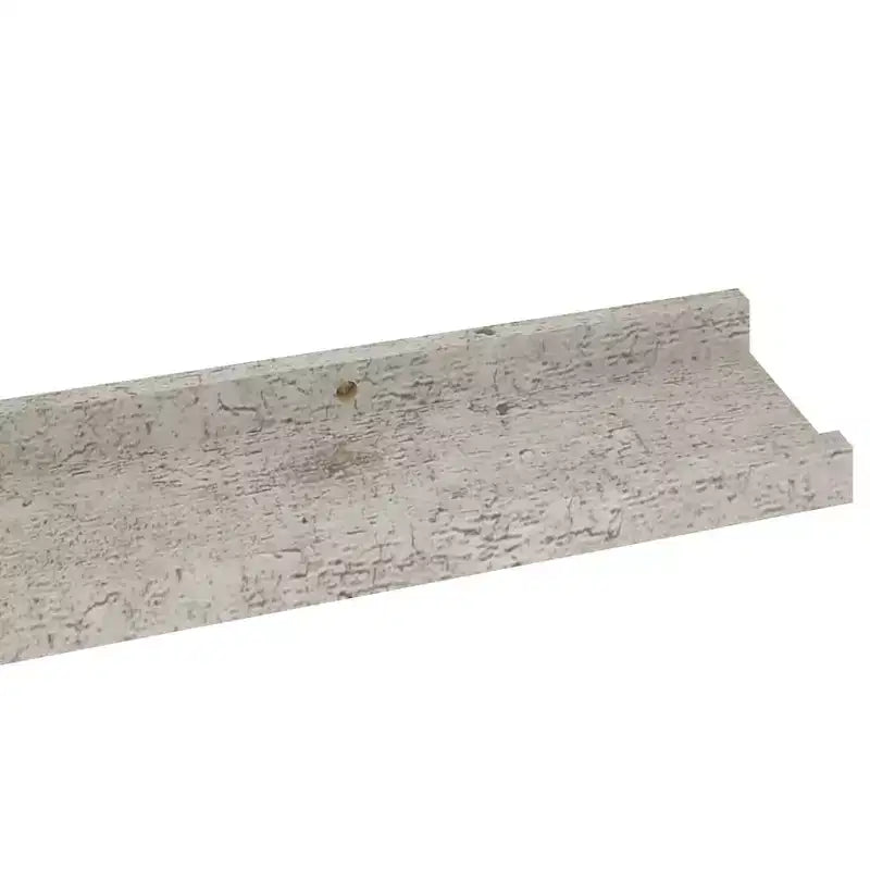 Lot de 2 étagères murales en MDF gris béton 80 x 9 x 3 cm