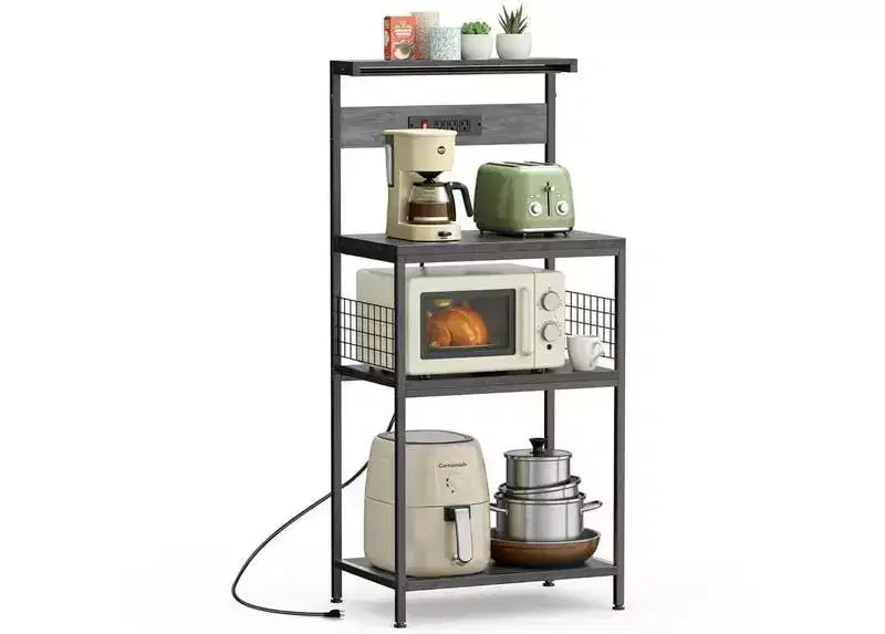 Étagère de cuisine à 3 niveaux JIONJOY, support de four à micro-ondes en acier robuste, organisateur, étagère de rangement pour ustensiles de cuisson, revêtement résistant à la rouille