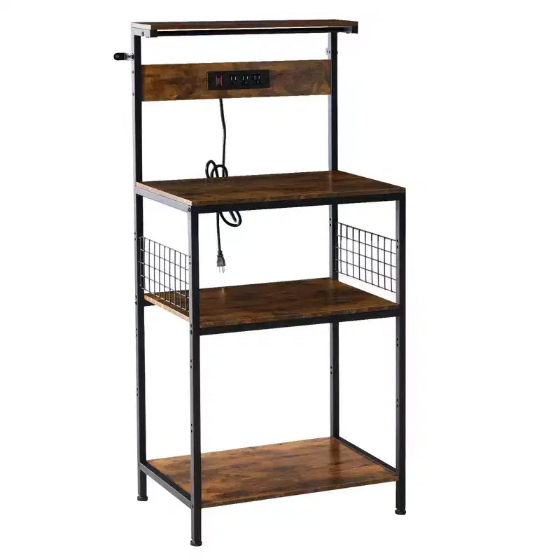 JIONJOY 3-Tier Kitchen Baking Rack  Heavy-Duty Steel Microwave Oven Stand, Organizer, Baking Utensils Storage Shelf, Rust-Resistant Coating