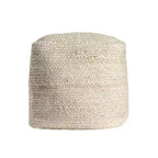 HomeRoots Pouf/Ottoman en jute naturel 18 po