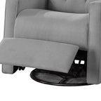 Fauteuil inclinable manuel pivotant Royal Hampton, bois massif, toile de jute gris classique