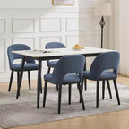 Lot de 2 chaises de salle à manger confortables, coussins épais, chaises de salle à manger, pieds en bois, pour salle à manger, cuisine, restaurant