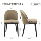 Lot de 2 chaises de salle à manger confortables, coussins épais, chaises de salle à manger, pieds en bois, pour salle à manger, cuisine, restaurant