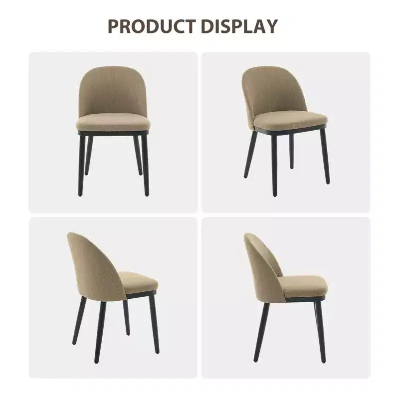 Lot de 2 chaises de salle à manger confortables, coussins épais, chaises de salle à manger, pieds en bois, pour salle à manger, cuisine, restaurant
