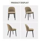 Lot de 2 chaises de salle à manger confortables, coussins épais, chaises de salle à manger, pieds en bois, pour salle à manger, cuisine, restaurant