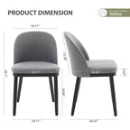 Lot de 2 chaises de salle à manger confortables, coussins épais, chaises de salle à manger, pieds en bois, pour salle à manger, cuisine, restaurant