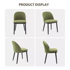 Lot de 2 chaises de salle à manger confortables, coussins épais, chaises de salle à manger, pieds en bois, pour salle à manger, cuisine, restaurant