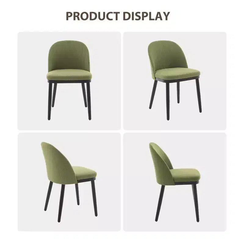 Lot de 2 chaises de salle à manger confortables, coussins épais, chaises de salle à manger, pieds en bois, pour salle à manger, cuisine, restaurant