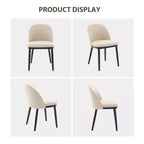 Lot de 2 chaises de salle à manger confortables, coussins épais, chaises de salle à manger, pieds en bois, pour salle à manger, cuisine, restaurant