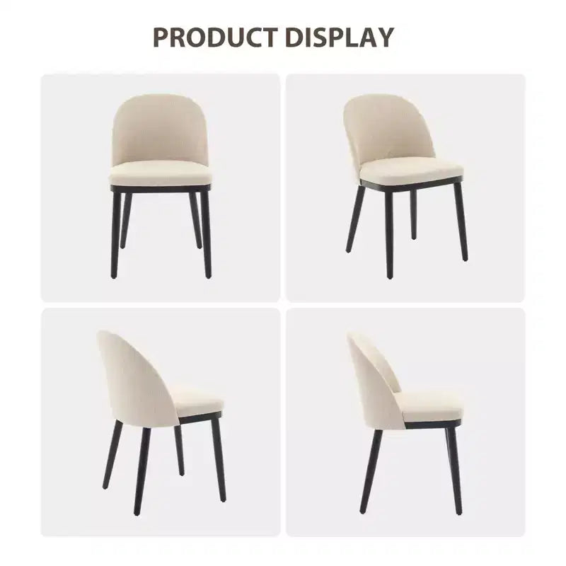 Lot de 2 chaises de salle à manger confortables, coussins épais, chaises de salle à manger, pieds en bois, pour salle à manger, cuisine, restaurant