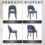 Lot de 2 chaises de salle à manger confortables, coussins épais, chaises de salle à manger, pieds en bois, pour salle à manger, cuisine, restaurant