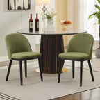 Lot de 2 chaises de salle à manger confortables, coussins épais, chaises de salle à manger, pieds en bois, pour salle à manger, cuisine, restaurant