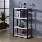 HomeStock 71 H. White Manufactured wood Book Racks 4 with Tier Shelves