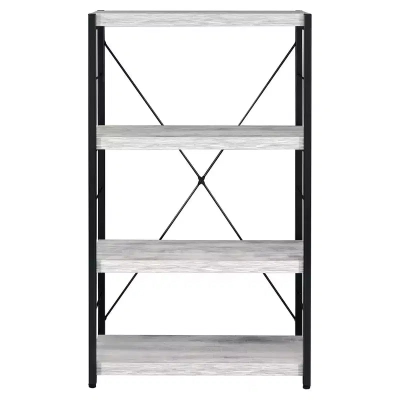 HomeStock 71 H. White Manufactured wood Book Racks 4 with Tier Shelves