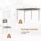 Ensemble de table à manger industrielle 5 pièces pour 4 avec chaises rembourrées – Ensemble table et chaises de cuisine avec pieds de table en spirale