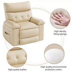 Fauteuil inclinable électrique - Chaleur et massage, Fauteuil inclinable électrique réglable en cuir PU ergonomique, Canapé simple, Siège rembourré, Chaise longue pour salon