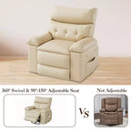 Fauteuil inclinable électrique - Chaleur et massage, Fauteuil inclinable électrique réglable en cuir PU ergonomique, Canapé simple, Siège rembourré, Chaise longue pour salon