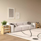 Table de chevet en bois GustoWave, table de chevet bohème en rotin avec 2 tiroirs, table d'appoint de chambre à coucher