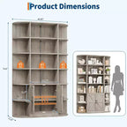 Shelves, 75-inch tall bookshelves with storage space, 6-tier 47-inch storage racks, suitable for home offices, living rooms, and bedrooms.