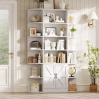 Shelves, 75-inch tall bookshelves with storage space, 6-tier 47-inch storage racks, suitable for home offices, living rooms, and bedrooms.