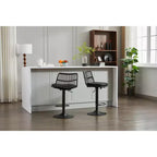 Okak Lot de 2 tabourets de bar pivotants en rotin 24-32", Chaises de comptoir réglables en hauteur avec repose-pieds pour salle à manger et cuisine