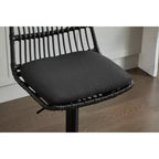 Okak Lot de 2 tabourets de bar pivotants en rotin 24-32", Chaises de comptoir réglables en hauteur avec repose-pieds pour salle à manger et cuisine