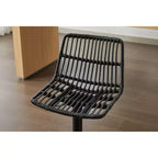 Okak Lot de 2 tabourets de bar pivotants en rotin 24-32", Chaises de comptoir réglables en hauteur avec repose-pieds pour salle à manger et cuisine