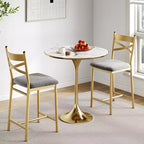 Bar Stools Set, Upholstered Kitchen Bar Stools with Backrest & Footrest, Counter Height Barstools with Thick Cushion for Kitchen Island Counter Bar