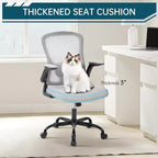 Chaise de bureau ergonomique, chaise de bureau pivotante à roulettes, chaise à roulettes en maille, accoudoir relevable, pour bureau à domicile, étude, chambre.
